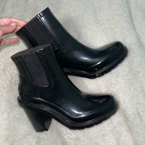 Hunter boot heel booties